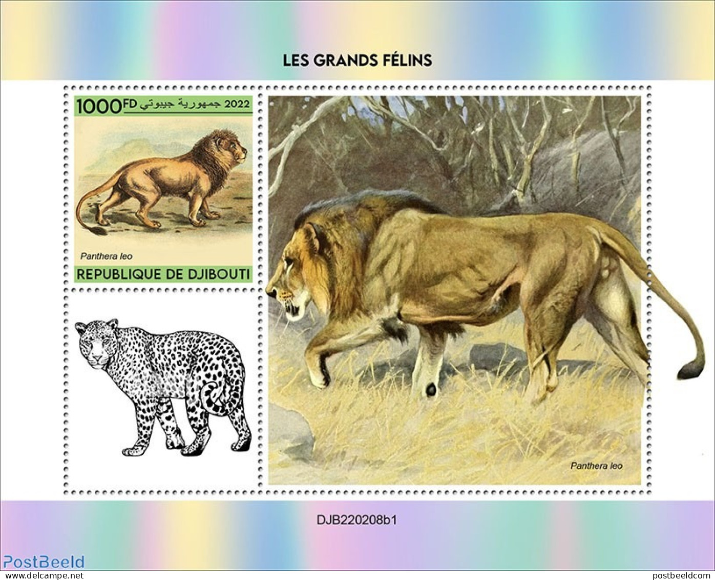 Djibouti 2022 Big Cats , Mint NH, Nature - Cat Family - Djibouti (1977-...)