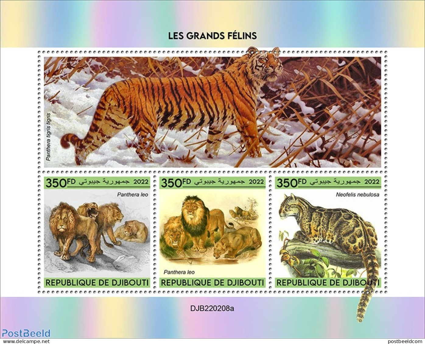 Djibouti 2022 Big Cats, Mint NH, Nature - Cat Family - Djibouti (1977-...)