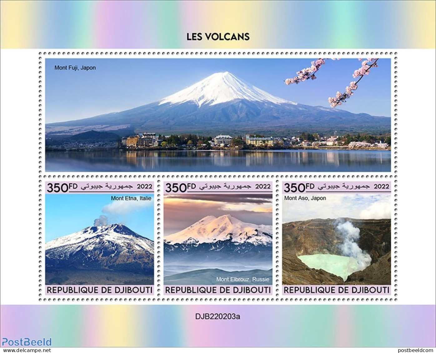 Djibouti 2022 Volcanoes , Mint NH, Sport - Mountains & Mountain Climbing - Escalada
