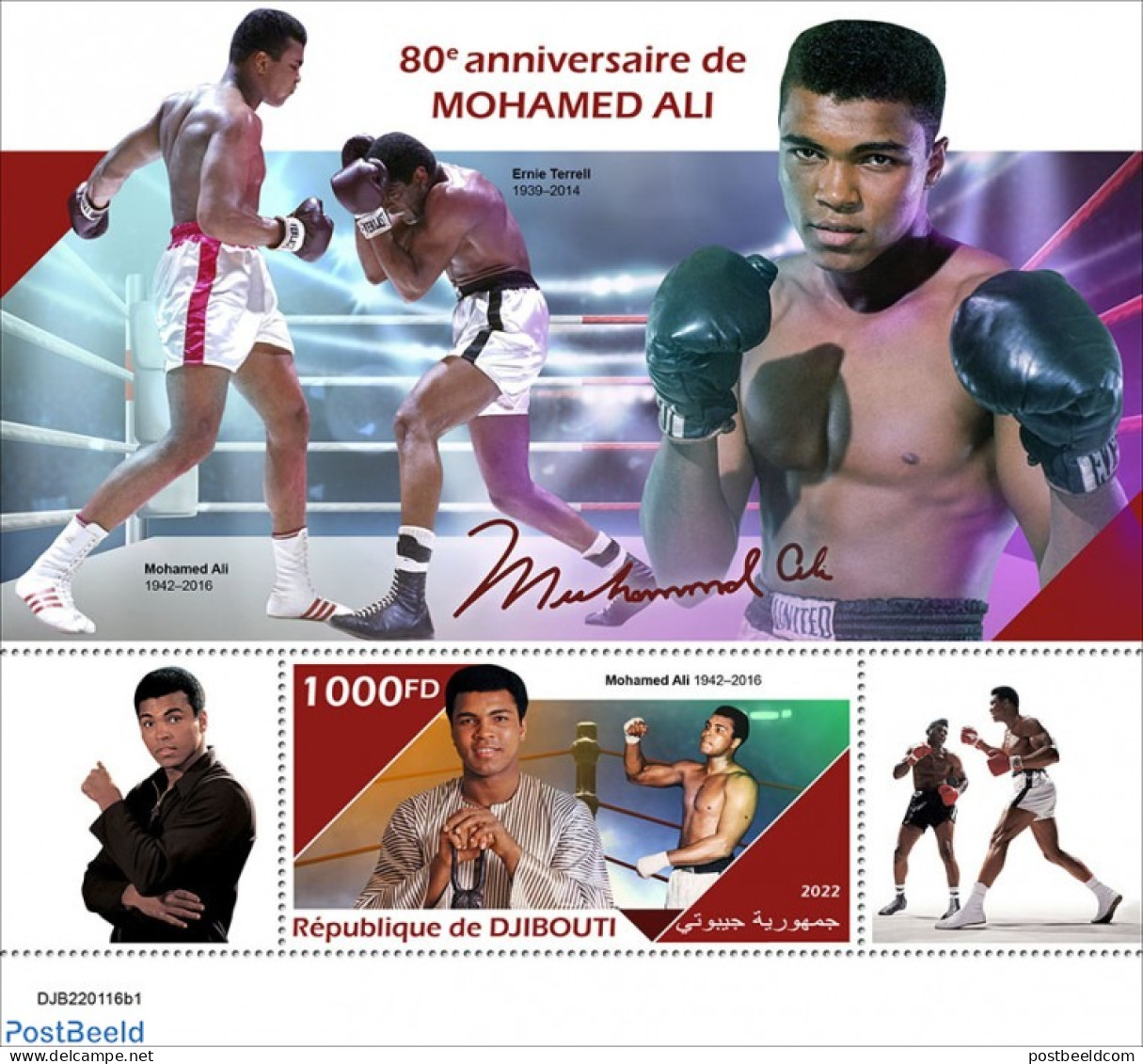 Djibouti 2022 80th Anniversary Of Muhammad Ali, Mint NH, Sport - Boxing - Boxe