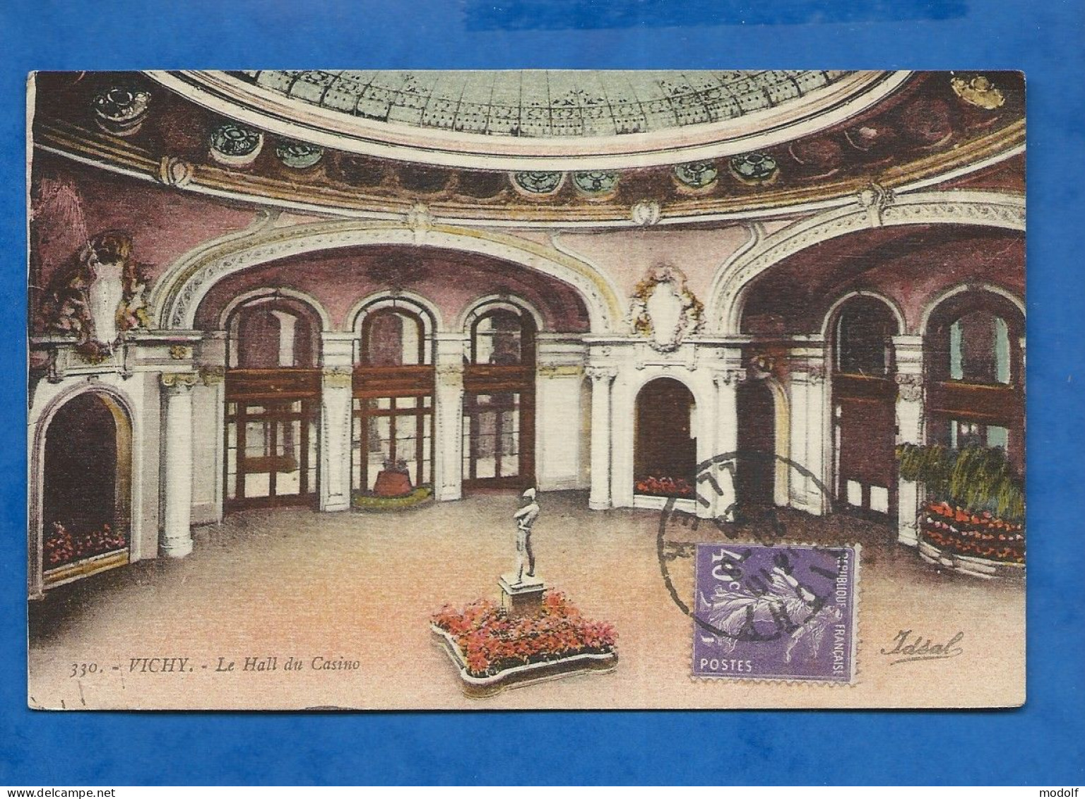 CPA - 03 - Vichy - Le Hall Du Casino - Colorisée - Circulée En 1928 - Vichy