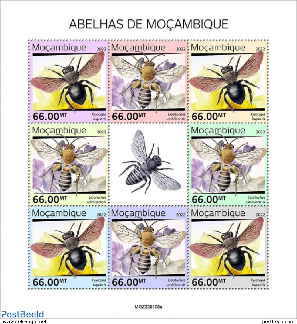 Mozambique 2022 Bees Of Mozambique, Mint NH, Nature - Bees - Mozambique