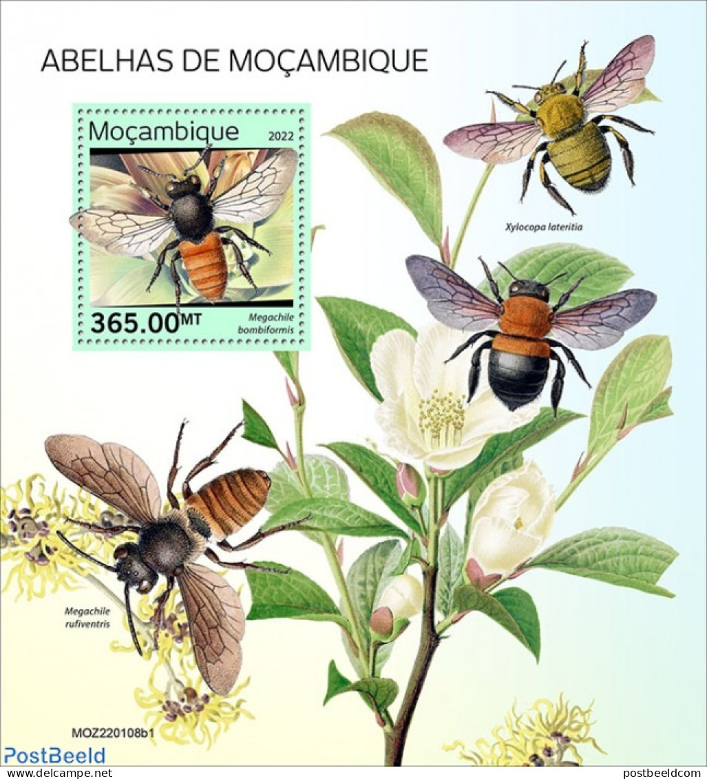 Mozambique 2022 Bees Of Mozambique, Mint NH, Nature - Bees - Mozambico