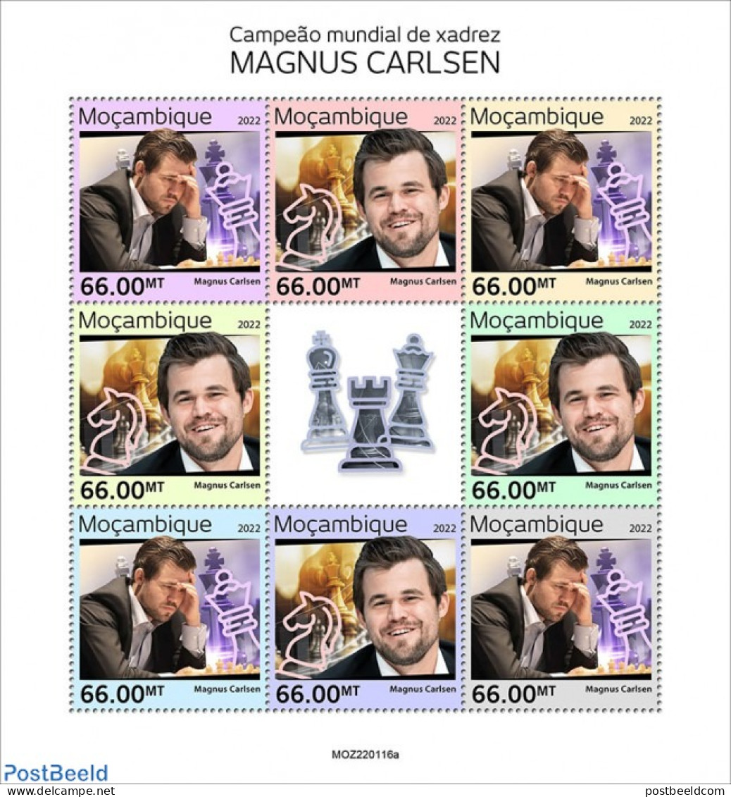 Mozambique 2022 World Chess Champion Magnus Carlsen, Mint NH, Sport - Chess - Chess