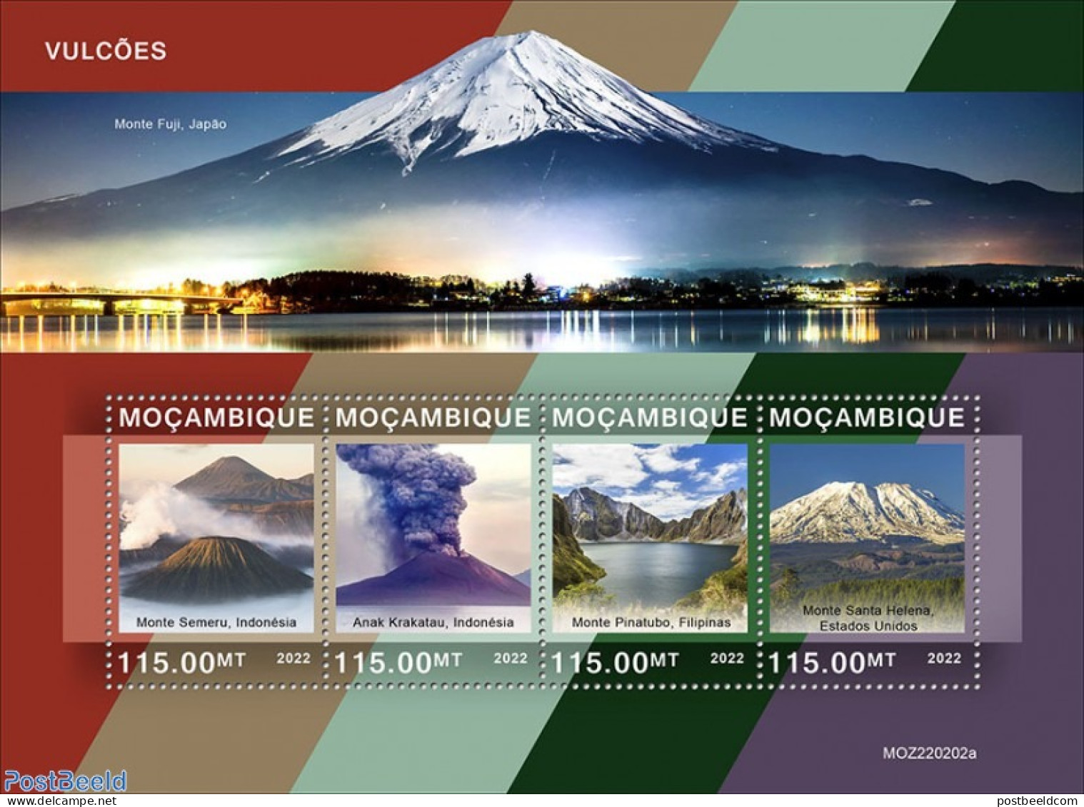 Mozambique 2022 Volcanoes, Mint NH, Nature - Sport - Mountains & Mountain Climbing - Escalada