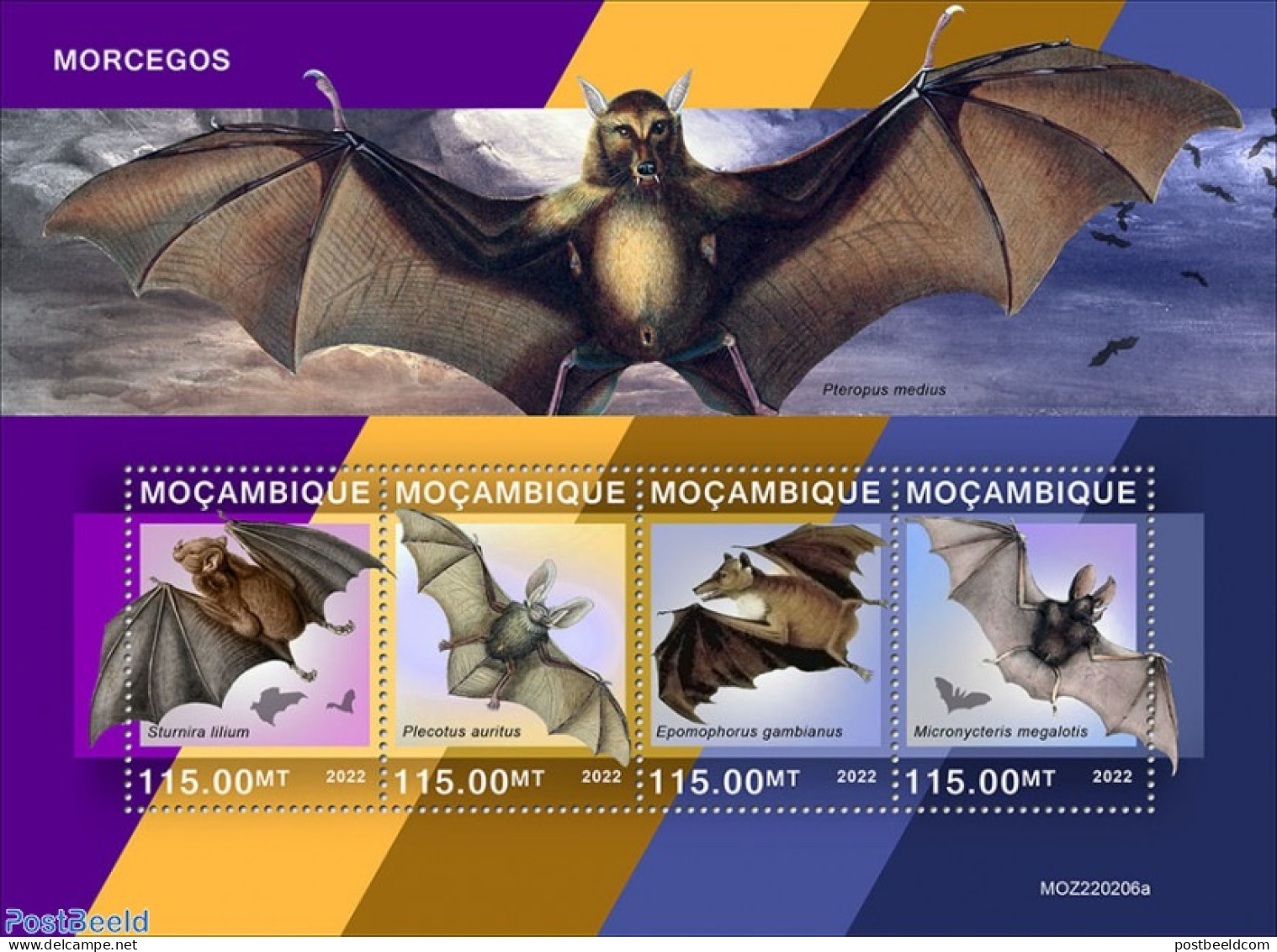 Mozambique 2022 Bats, Mint NH, Nature - Bats - Mozambico