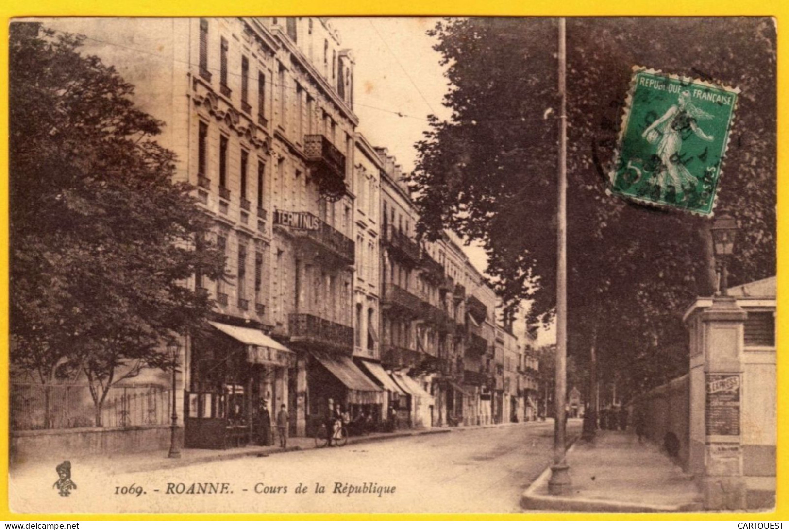 CPA ROANNE Cours De La République - 18 Mai 1914 - Roanne