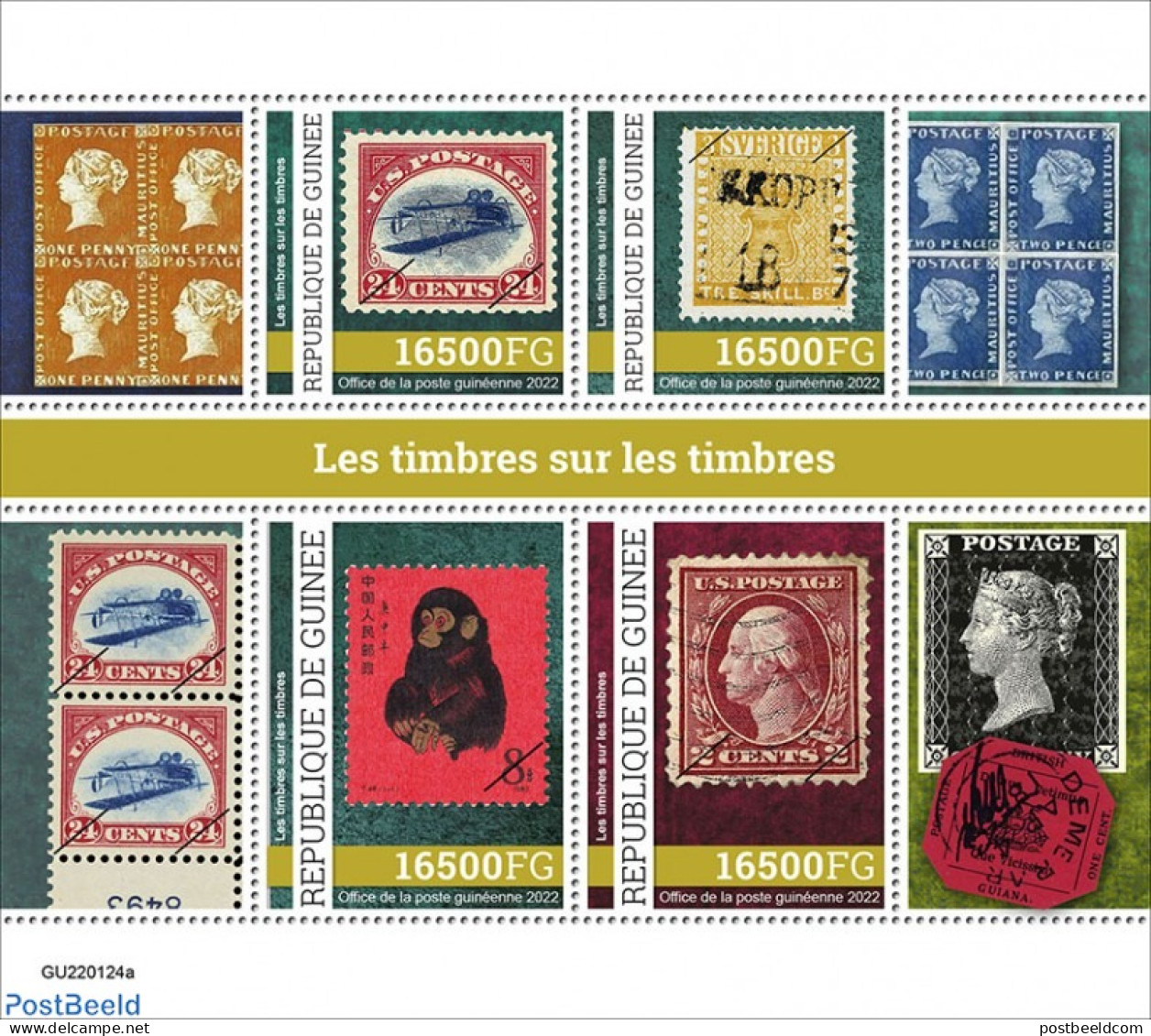 Guinea, Republic 2022 Stamps On Stamps, Mint NH, Stamps On Stamps - Timbres Sur Timbres