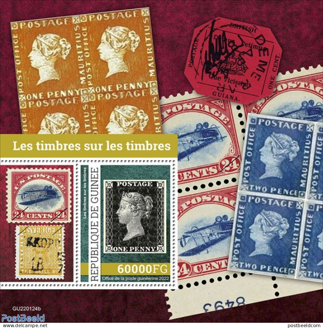 Guinea, Republic 2022 Stamps On Stamps, Mint NH, Stamps On Stamps - Briefmarken Auf Briefmarken