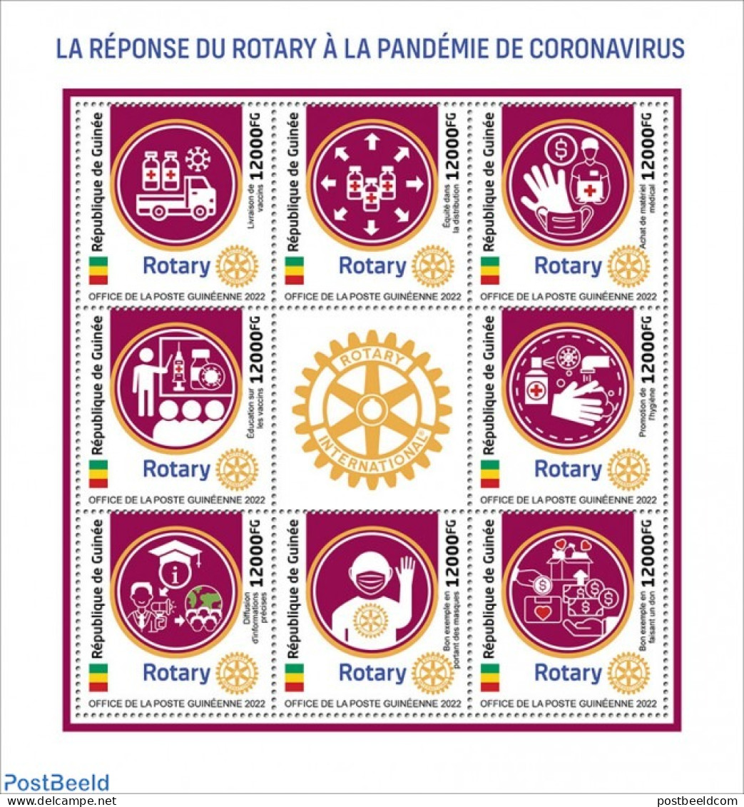 Guinea, Republic 2022 Rotary Club Response To The Coronavirus Pandemic , Mint NH, Health - Various - Rotary - Corona/C.. - Rotary Club