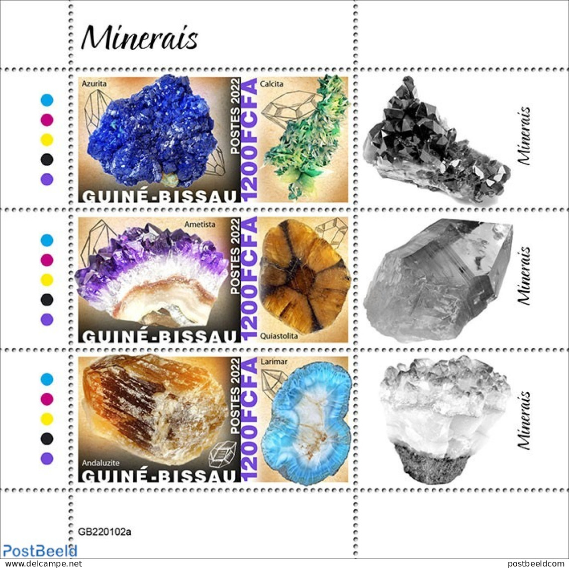 Guinea Bissau 2022 Minerals, Mint NH, History - Geology - Guinée-Bissau