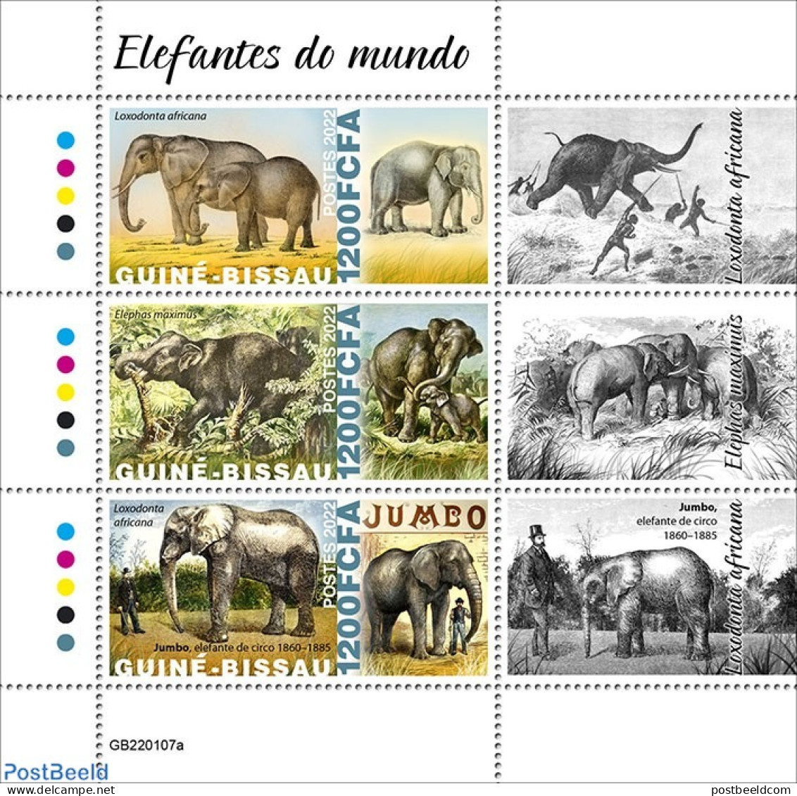 Guinea Bissau 2022 Elephants, Mint NH, Nature - Elephants - Guinea-Bissau