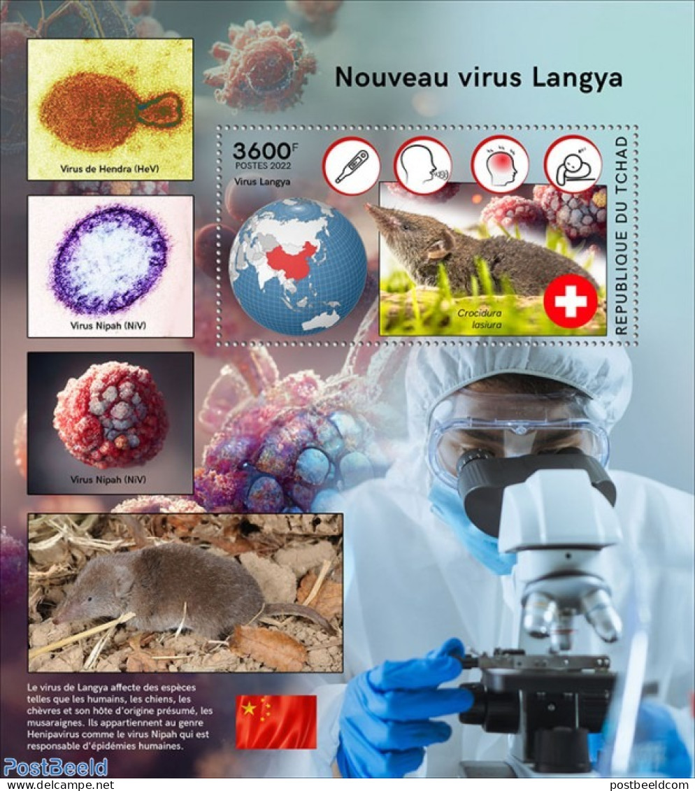 Chad 2022 New Virus Langya, Mint NH, Health - Autres & Non Classés