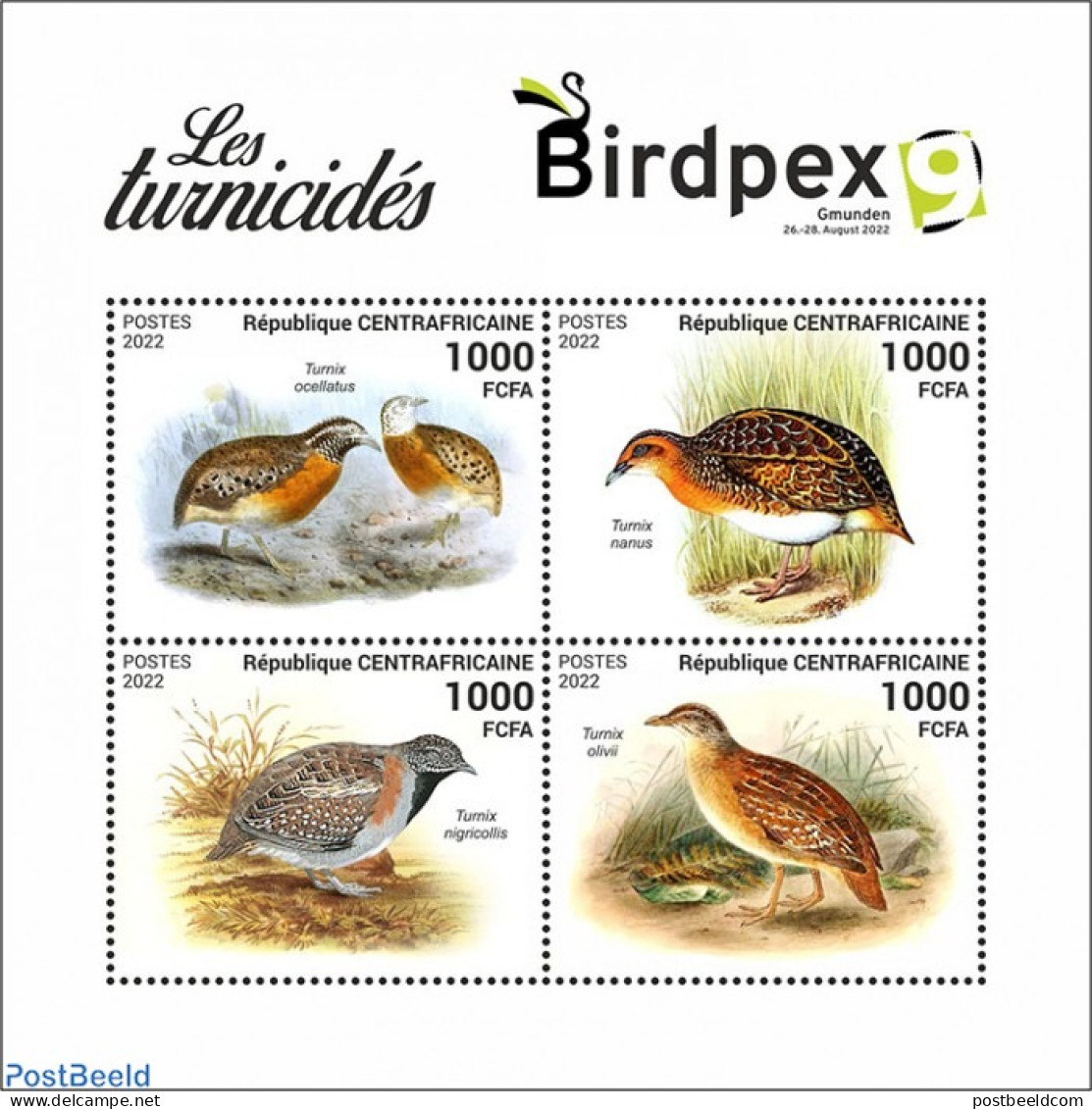 Central Africa 2022 Birdpex, Mint NH, Nature - Birds - República Centroafricana