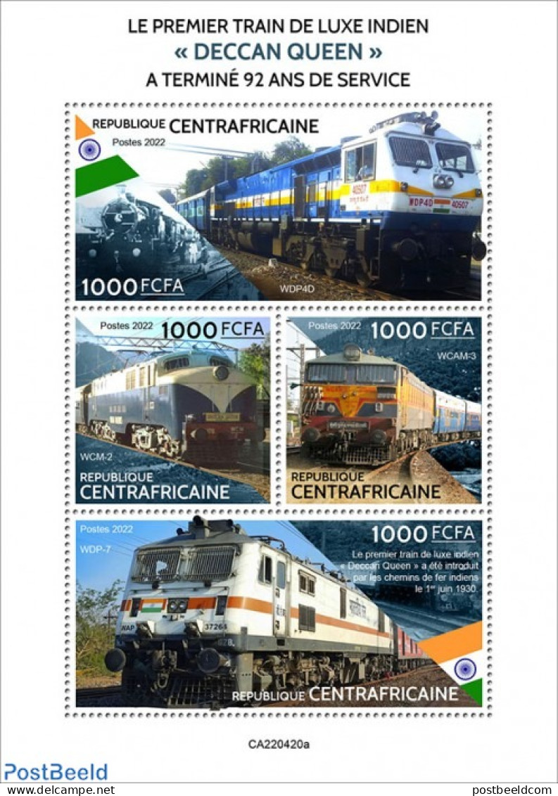 Central Africa 2022 The First Indian Luxury Train, Mint NH, Transport - Railways - Trenes