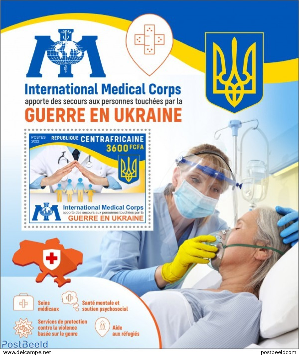 Central Africa 2022 International Medical Corps Brings Relief To Those Affected By The War In Ukraine , Mint NH, Healt.. - Centraal-Afrikaanse Republiek