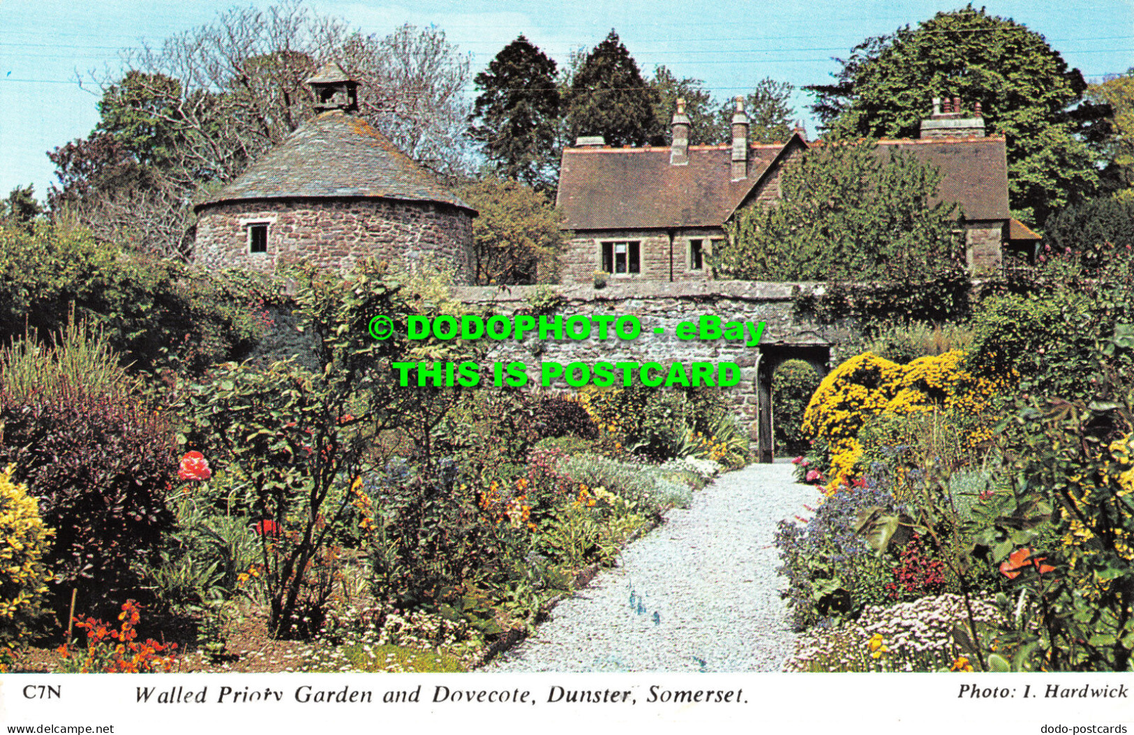 R525622 C7N. Walled Priory Garden And Dovecote. Dunster. Somerset. I. Hardwick. - World