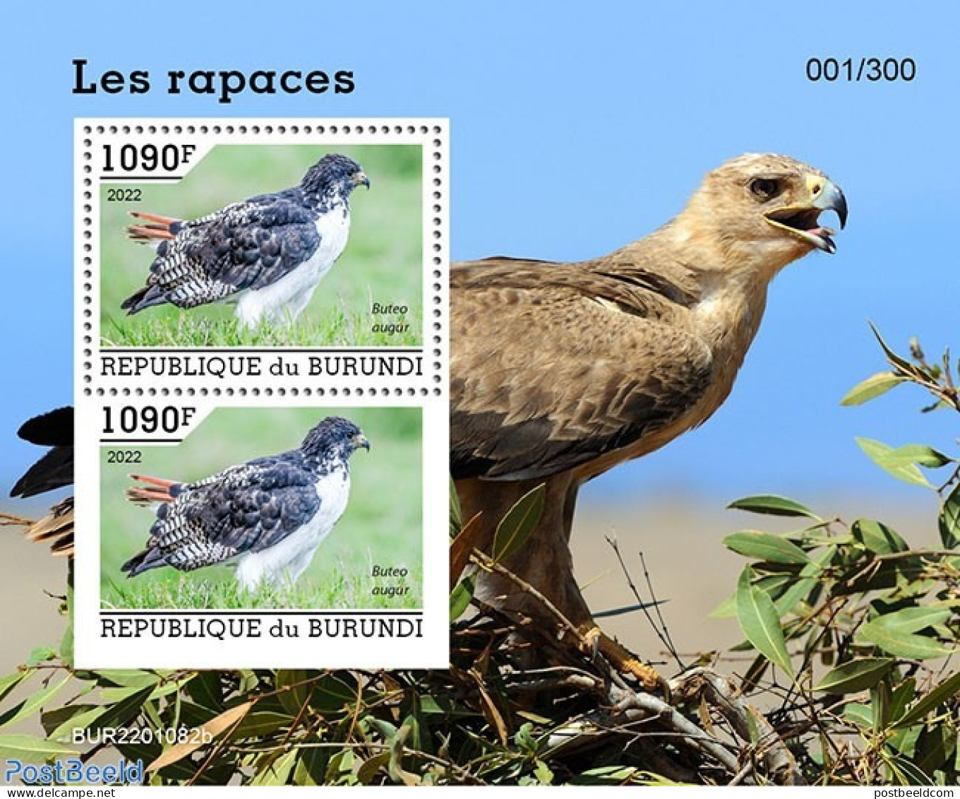 Burundi 2022 Birds Of Prey, Mint NH, Nature - Birds - Birds Of Prey - Sonstige & Ohne Zuordnung