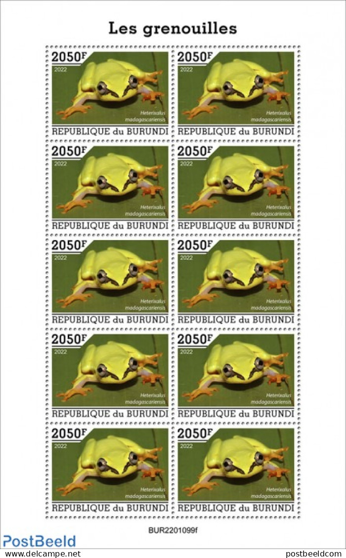 Burundi 2022 Frogs, Mint NH, Nature - Frogs & Toads - Sonstige & Ohne Zuordnung