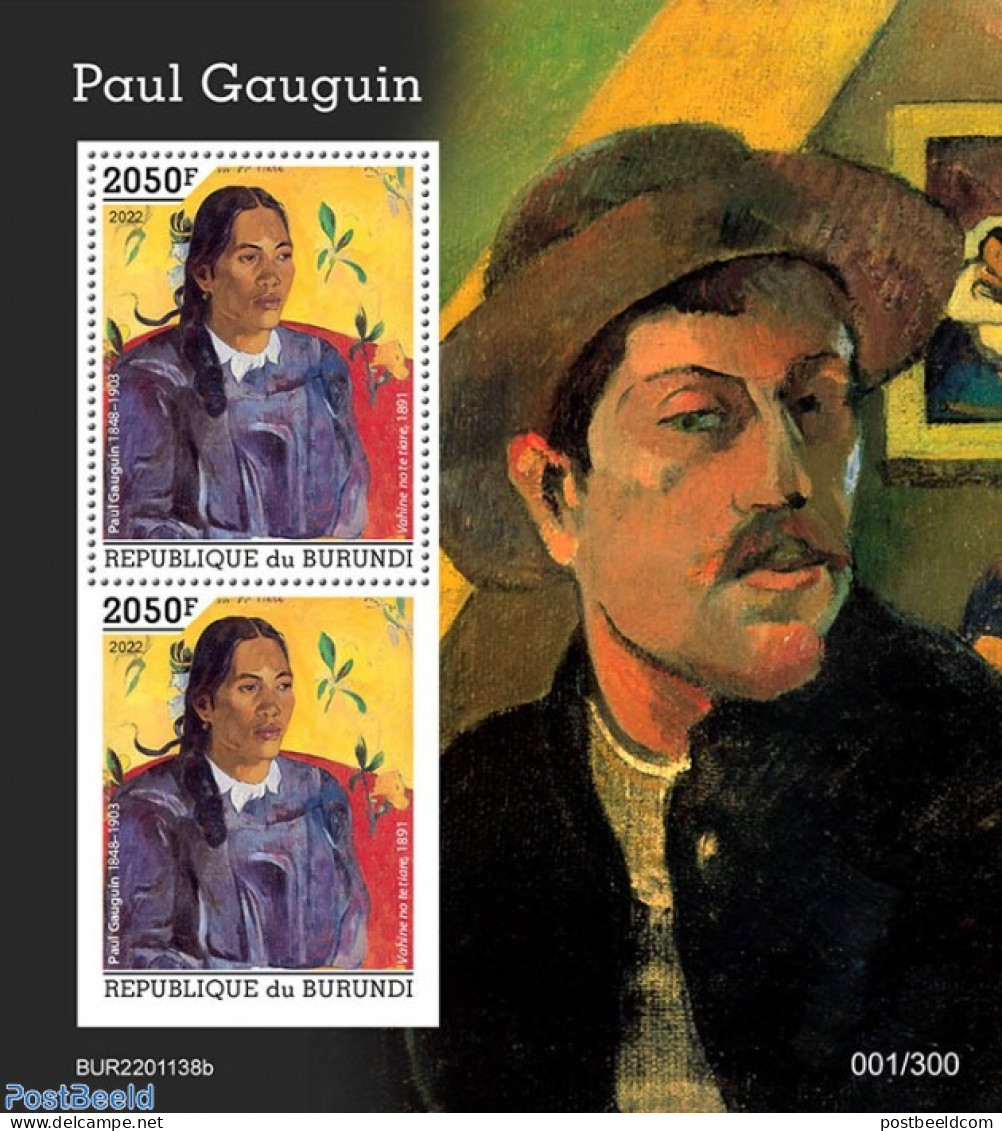 Burundi 2022 Paul Gauguin, Mint NH, Art - Paintings - Paul Gauguin - Other & Unclassified