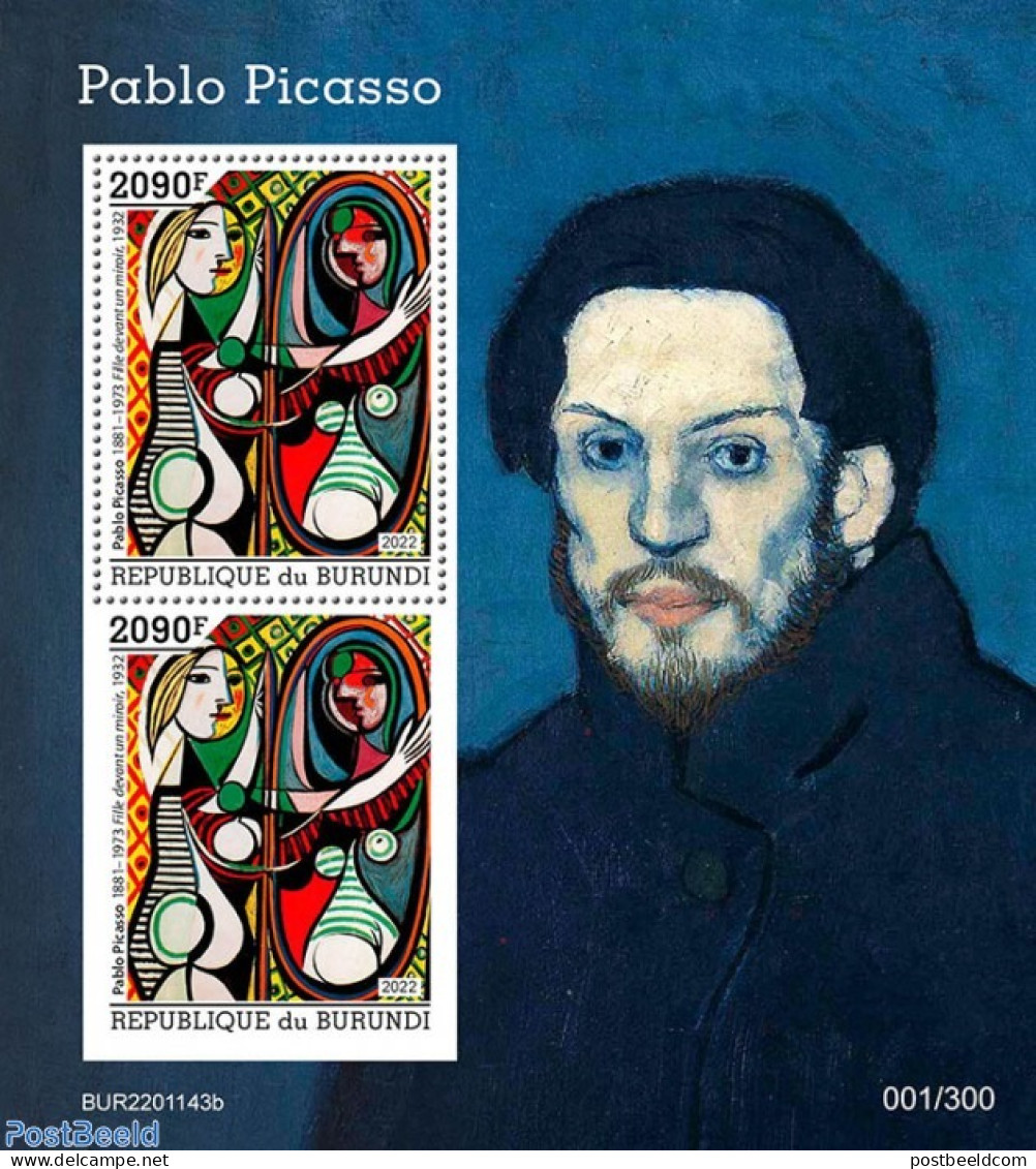 Burundi 2022 Pablo Picasso, Mint NH, Art - Pablo Picasso - Paintings - Otros & Sin Clasificación