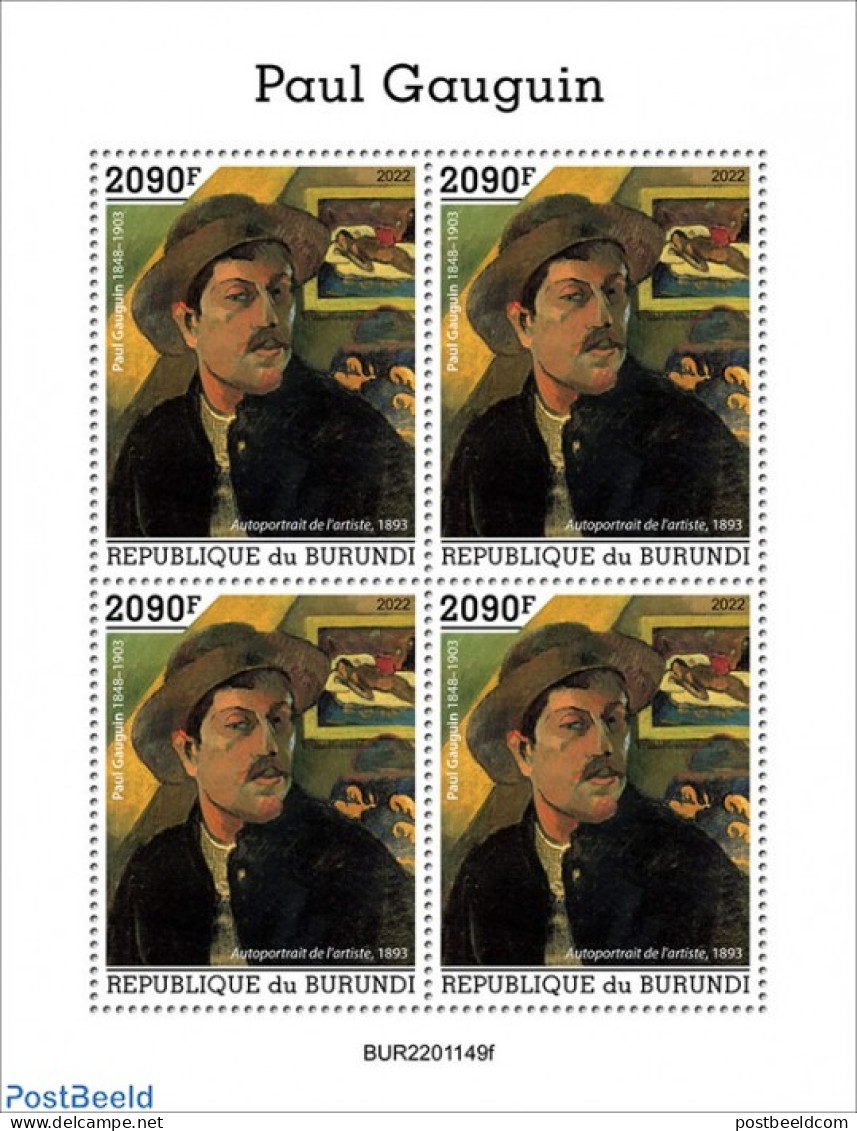 Burundi 2022 Paul Gauguin, Mint NH, Art - Paintings - Paul Gauguin - Altri & Non Classificati