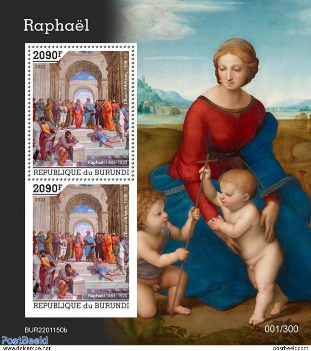 Burundi 2022 Raphaël, Mint NH, Art - Paintings - Raphael - Other & Unclassified