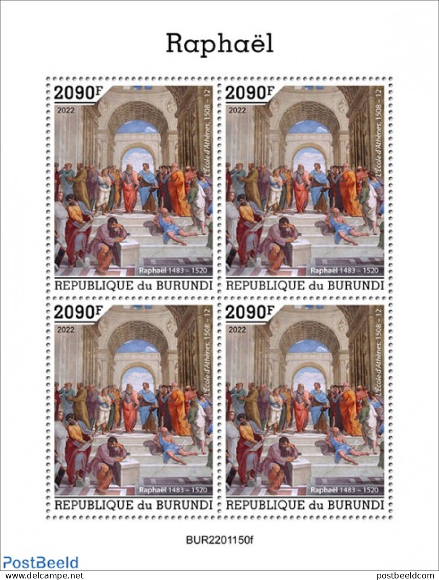 Burundi 2022 Raphaël, Mint NH, Art - Paintings - Raphael - Other & Unclassified