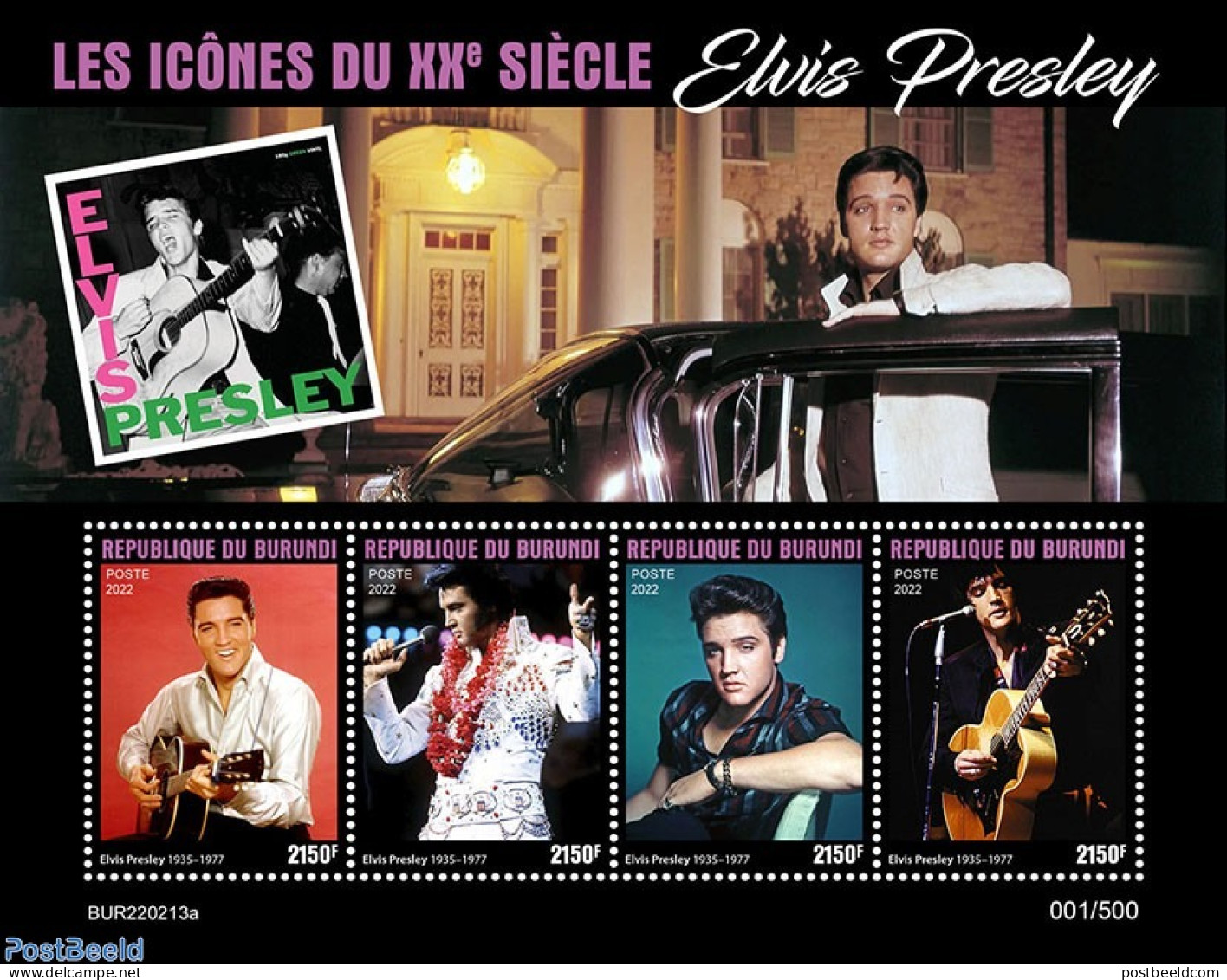 Burundi 2022 The Icons Of 20th Century - Elvis Presley, Mint NH, Performance Art - Elvis Presley - Music - Musical Ins.. - Elvis Presley