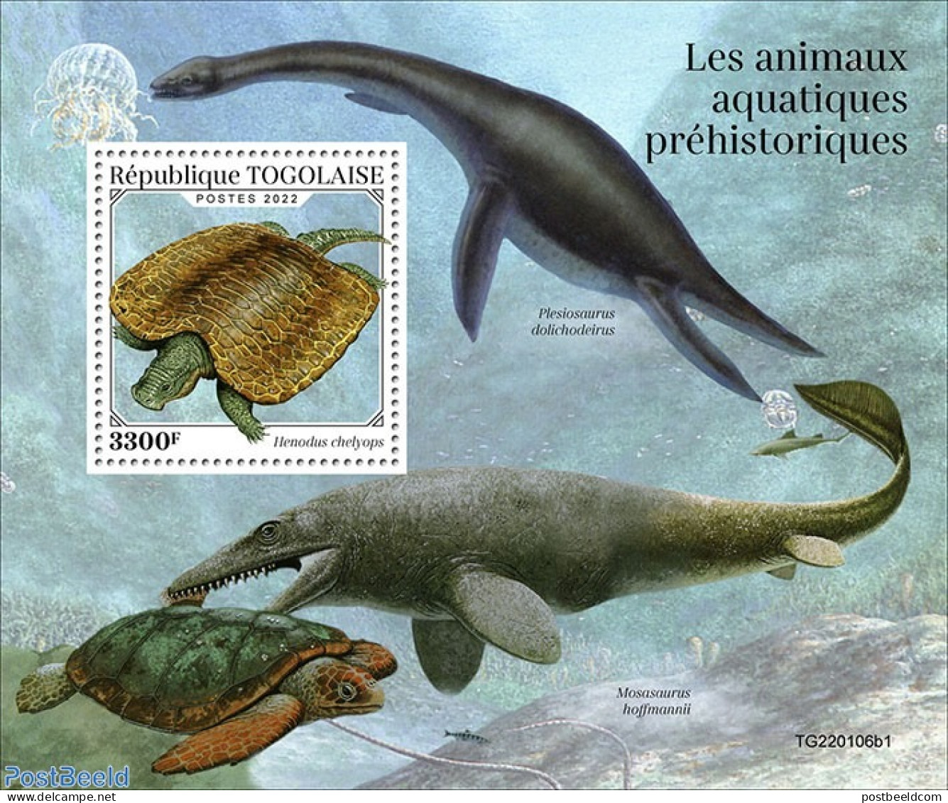 Togo 2022 Prehistoric Water Animals, Mint NH, Nature - Prehistoric Animals - Vor- U. Frühgeschichte