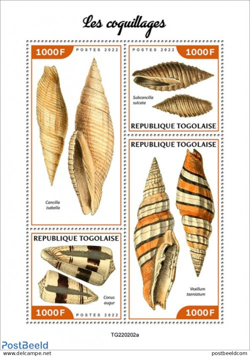 Togo 2022 Shells, Mint NH, Nature - Shells & Crustaceans - Meereswelt