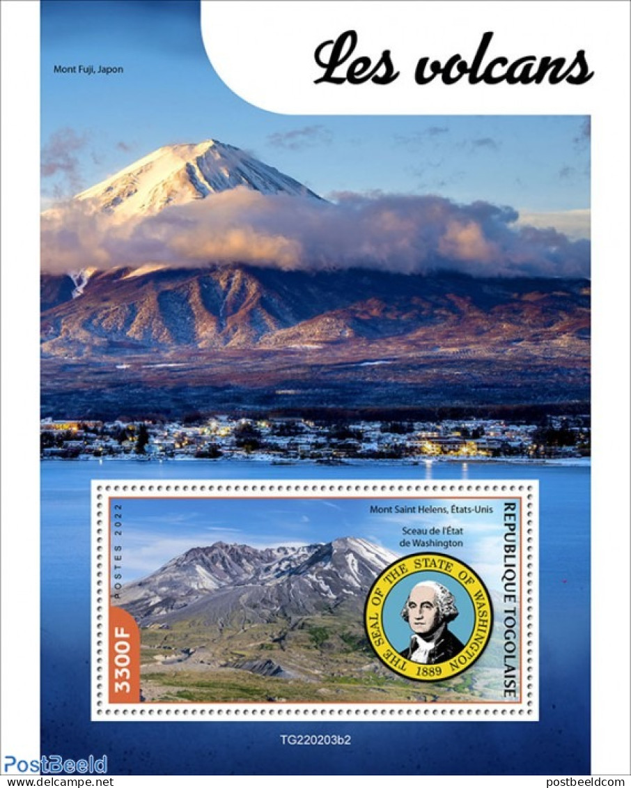 Togo 2022 Volcanoes, Mint NH, Nature - Sport - Mountains & Mountain Climbing - Bergsteigen