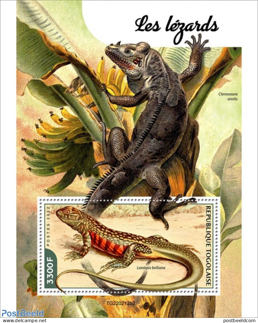 Togo 2022 Lizards, Mint NH, Nature - Animals (others & Mixed) - Togo (1960-...)