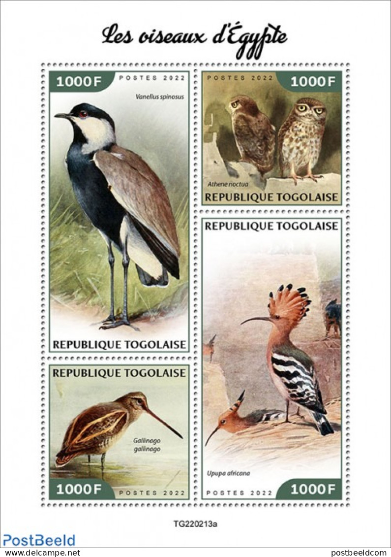 Togo 2022 Birds Of Egypt, Mint NH, Nature - Birds - Togo (1960-...)