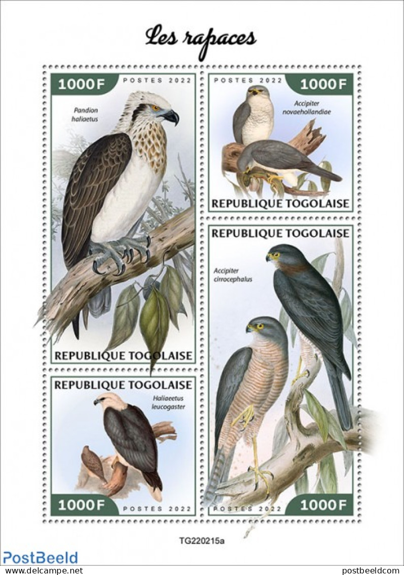 Togo 2022 Birds Of Prey, Mint NH, Nature - Birds Of Prey - Togo (1960-...)