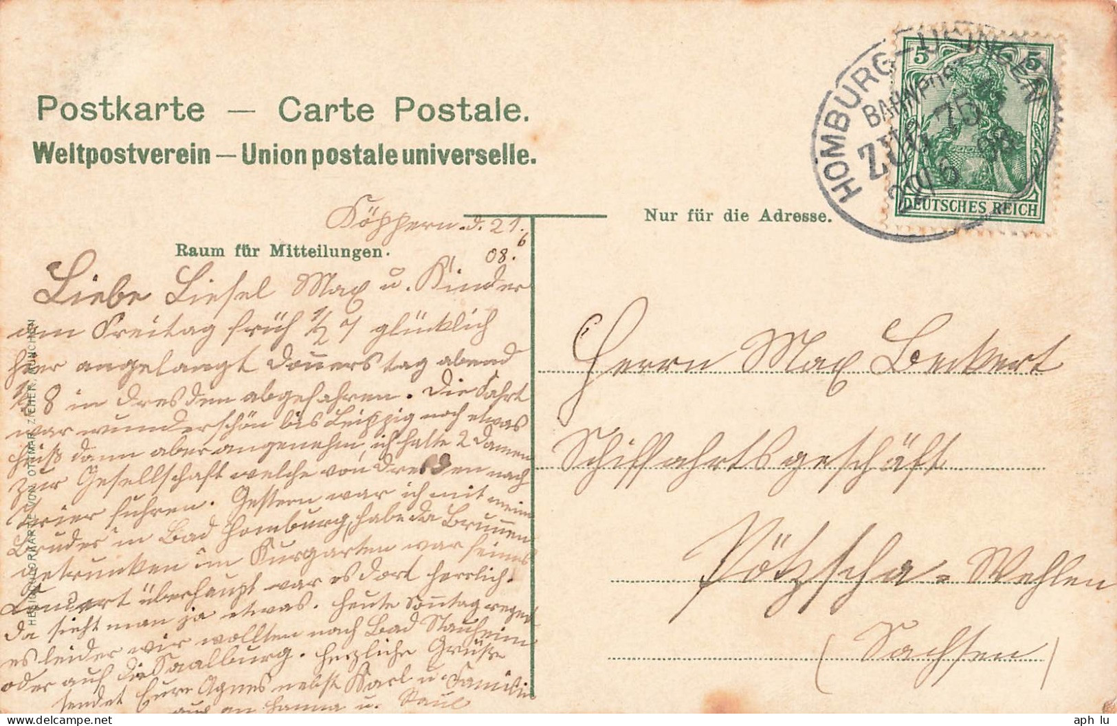 Bahnpost (Ambulant; R.P.O./T.P.O.) Homburg-Usingen (ZA2493) - Lettres & Documents