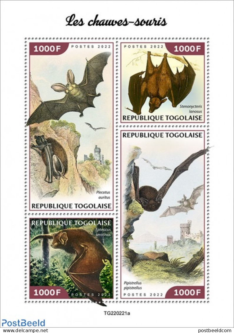 Togo 2022 Bats, Mint NH, Nature - Bats - Togo (1960-...)