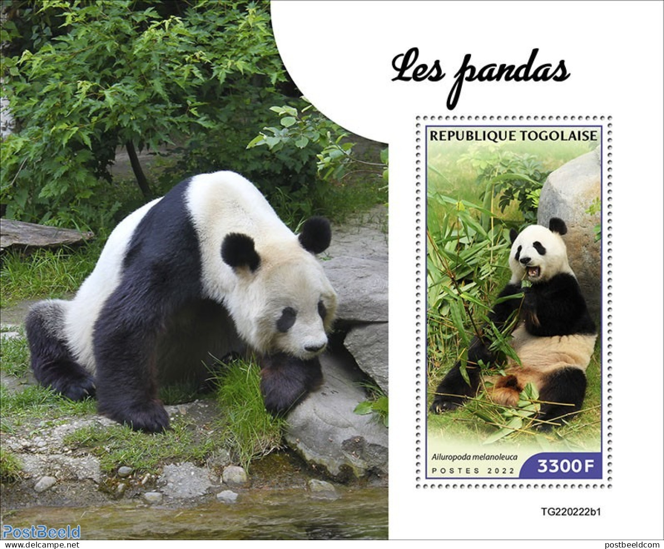 Togo 2022 Pandas, Mint NH, Nature - Pandas - Togo (1960-...)