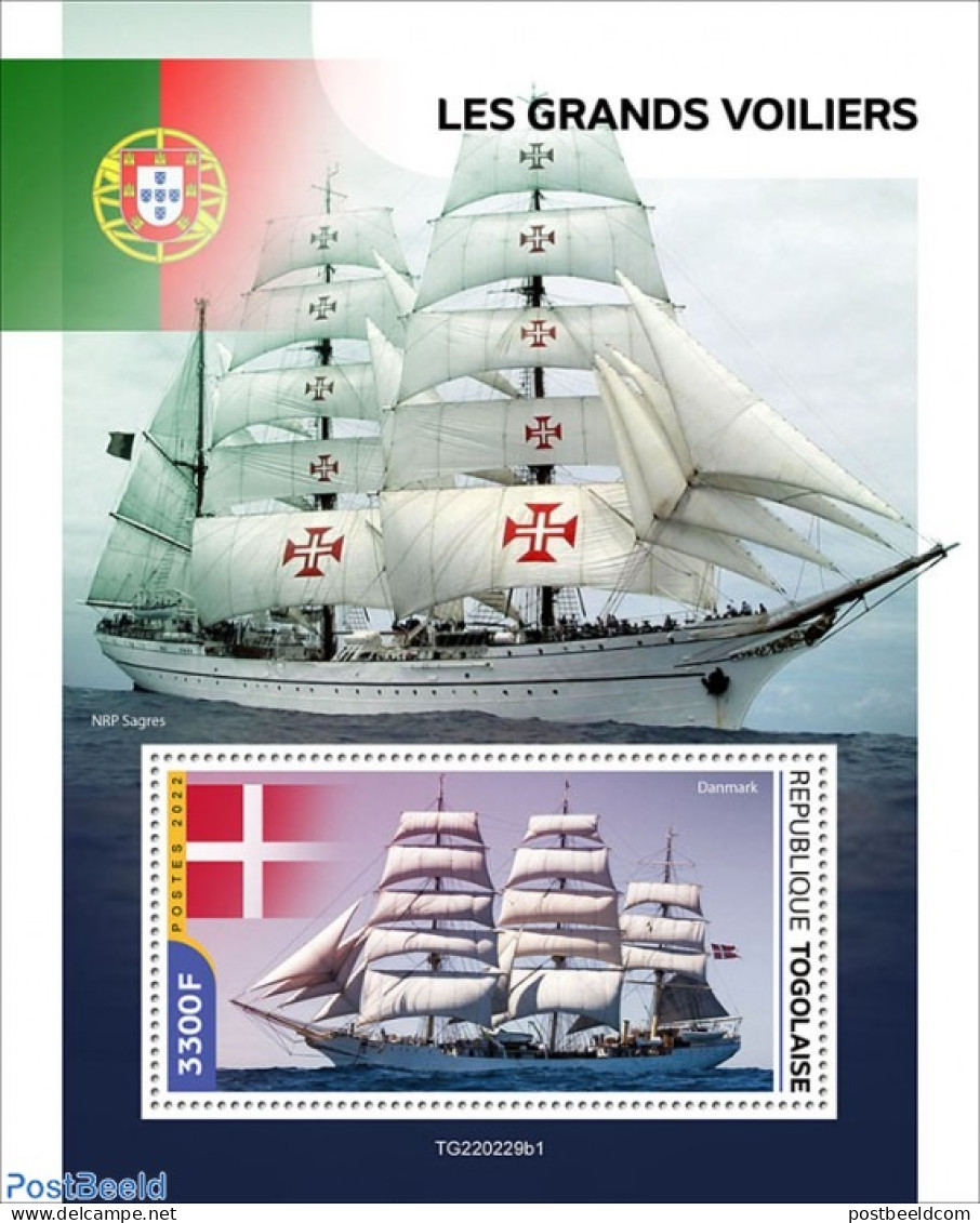 Togo 2022 Tall Ships , Mint NH, History - Transport - Flags - Ships And Boats - Bateaux