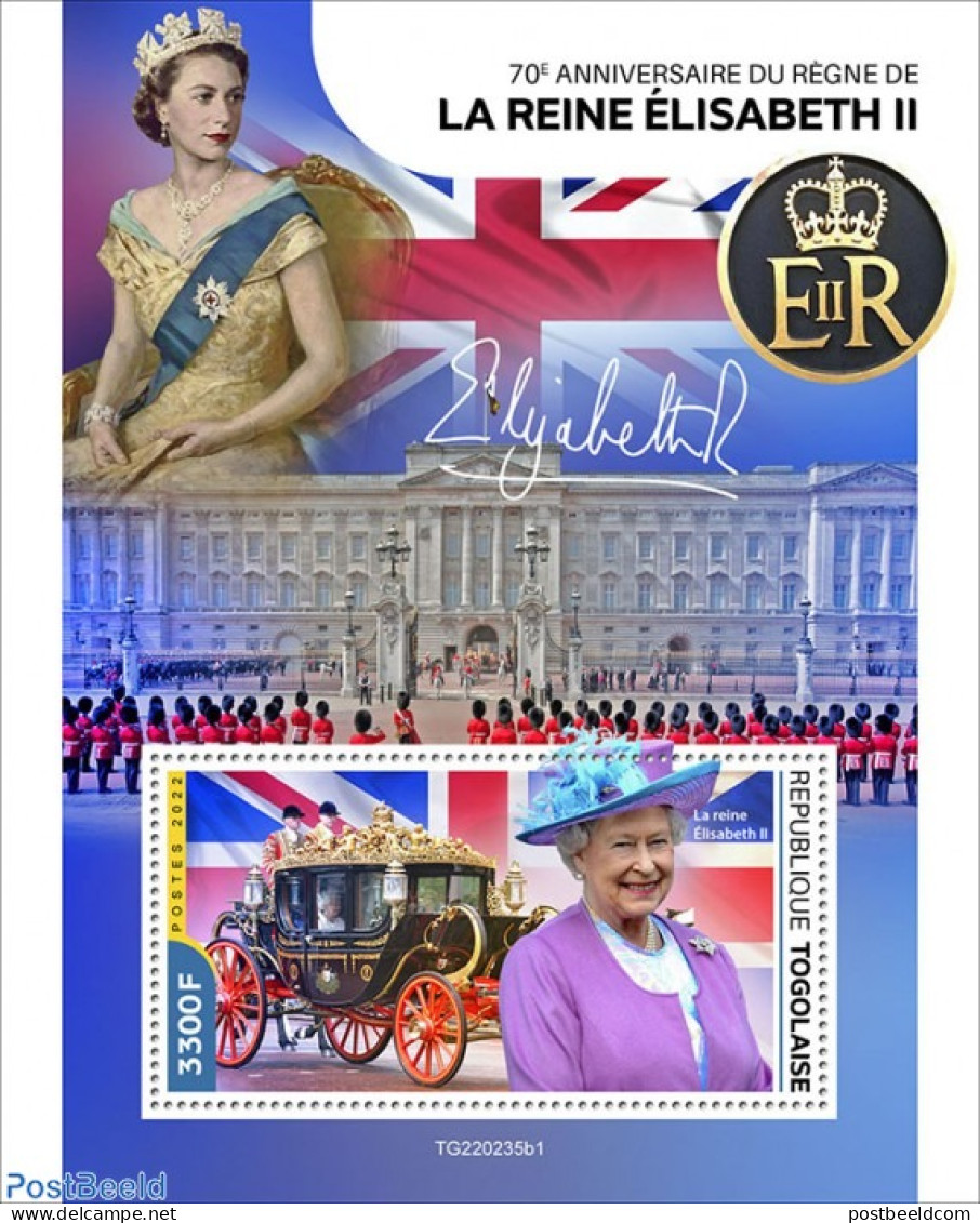 Togo 2022 70th Anniversary Of Reign Of Queen Elizabeth II, Mint NH, History - Kings & Queens (Royalty) - Familles Royales