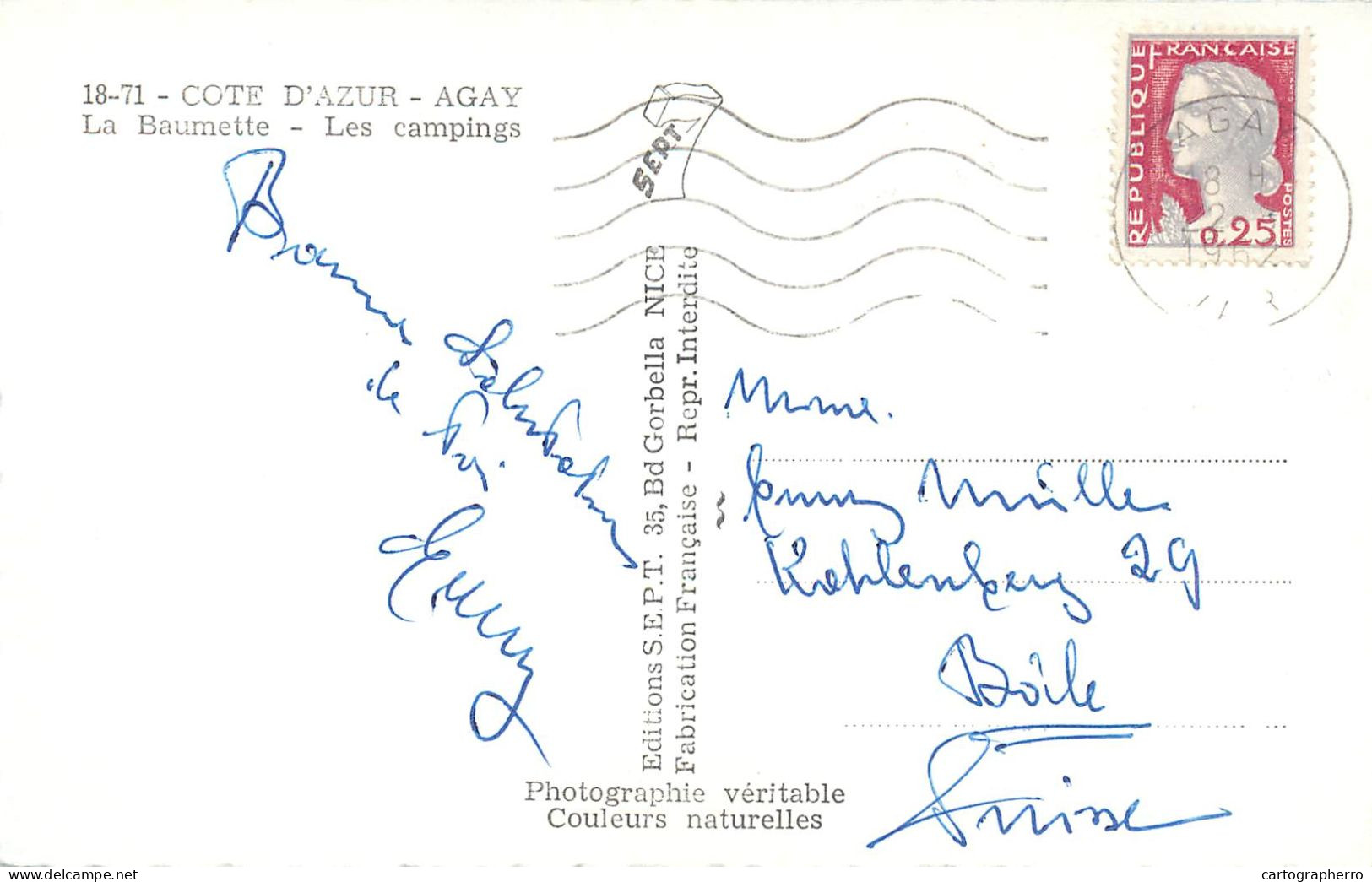Postcard France Agay Cote D'Azur - Sonstige & Ohne Zuordnung