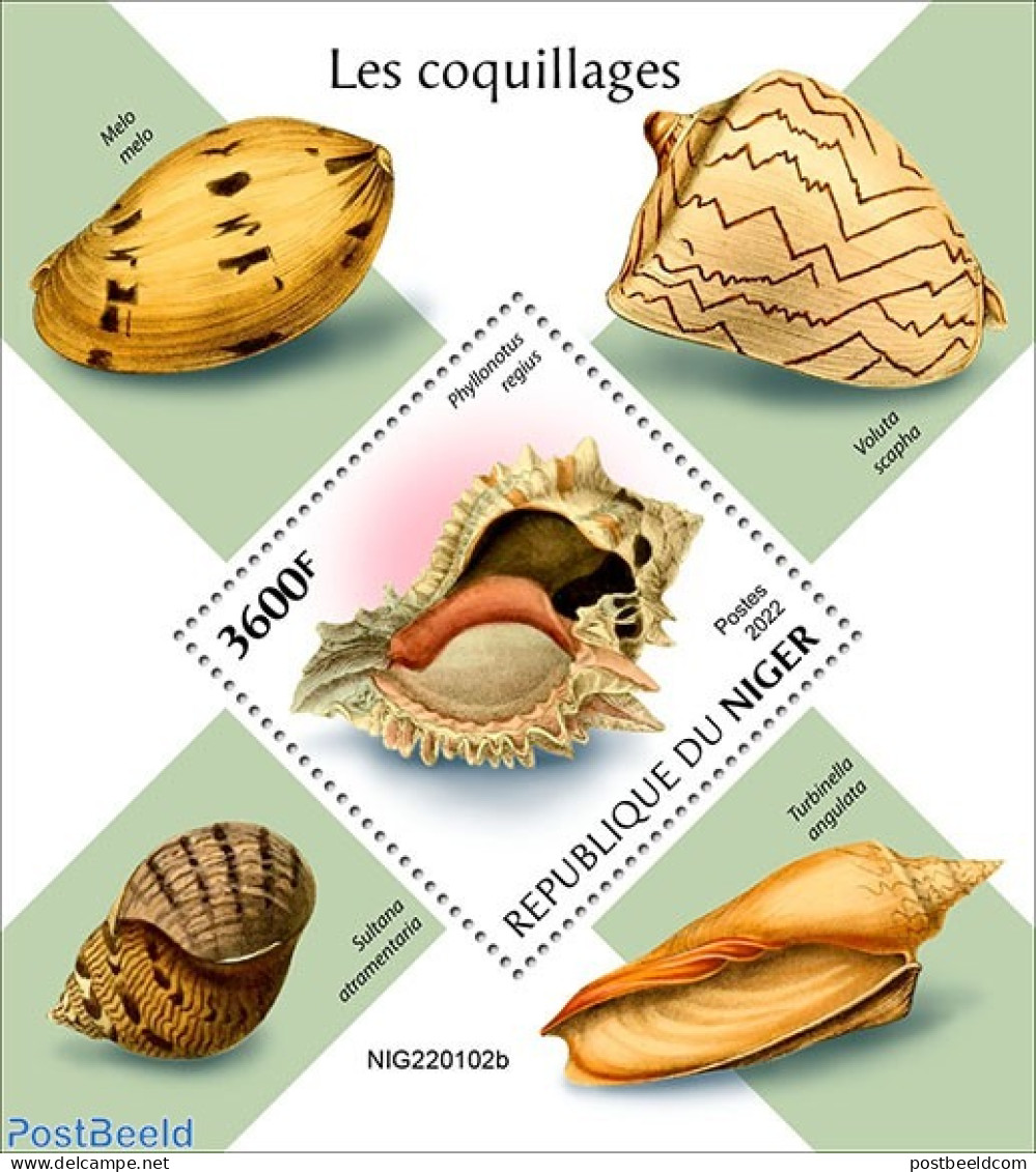 Niger 2022 Shells, Mint NH, Nature - Shells & Crustaceans - Marine Life