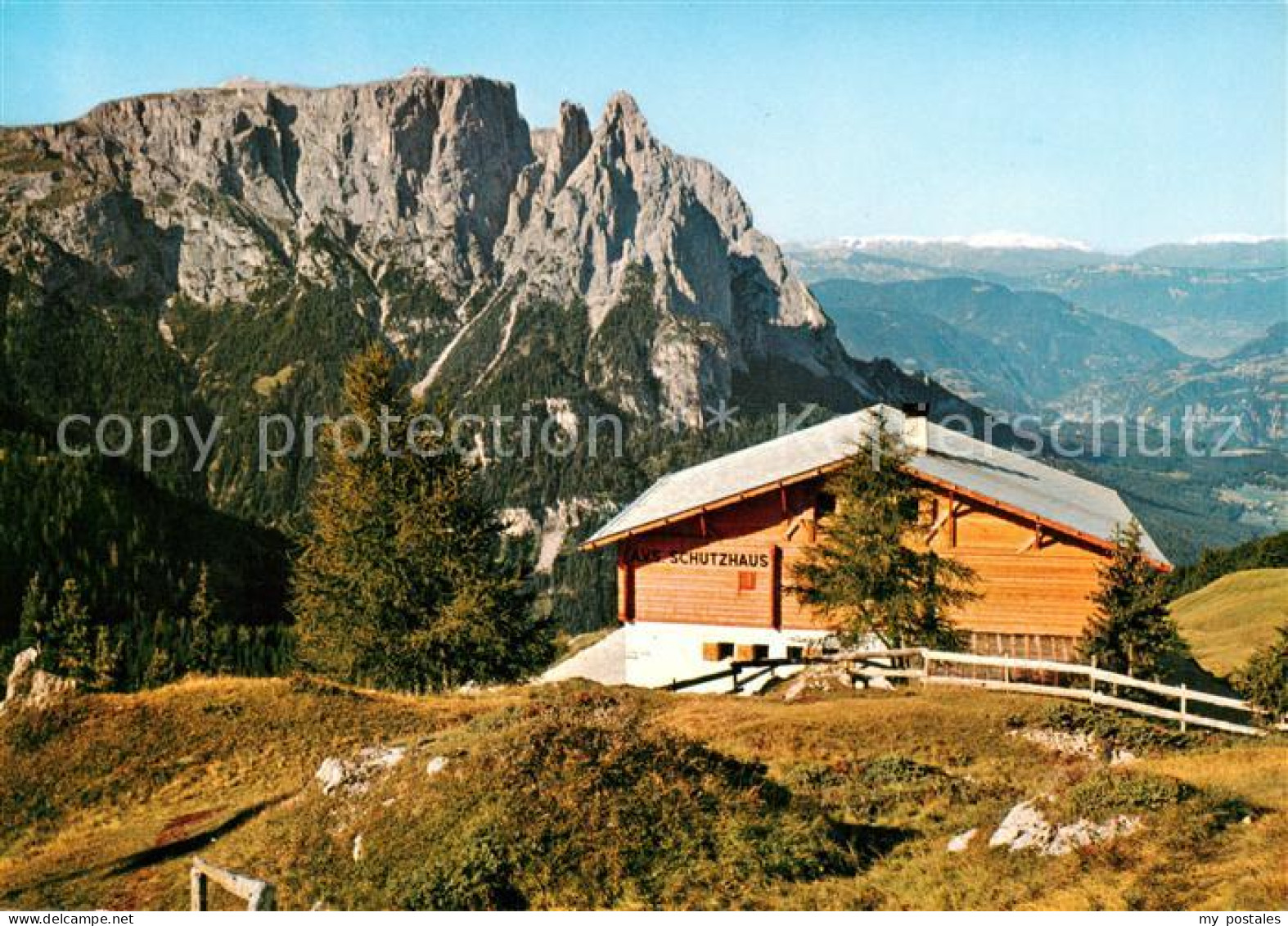 73793458 Puflatsch Seiseralm Alpe Di Siusi Trentino IT AVS Schutzhuette Fernsich - Autres & Non Classés