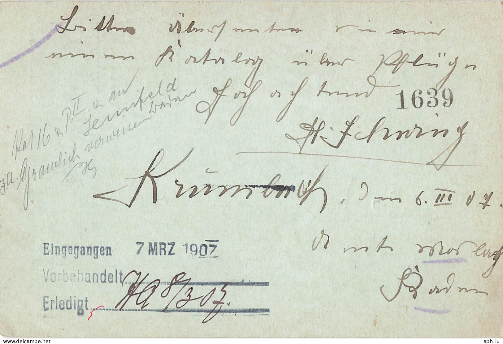 Bahnpost (Ambulant; R.P.O./T.P.O.) Mosbach (Baden)-Mudau (ZA2494) - Cartas & Documentos