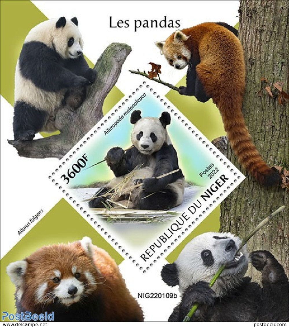 Niger 2022 Pandas, Mint NH, Nature - Pandas - Niger (1960-...)