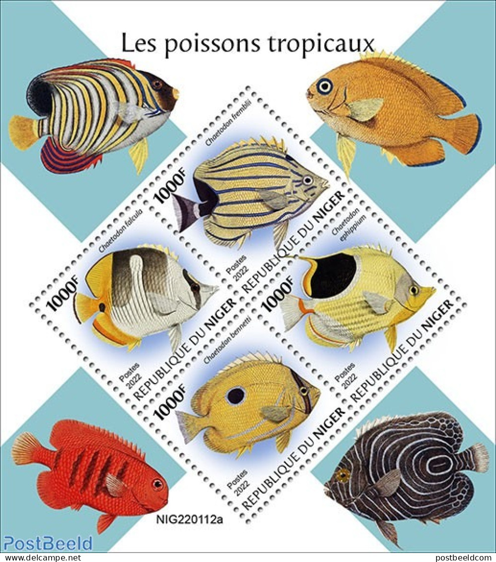 Niger 2022 Tropical Fishes, Mint NH, Nature - Fish - Peces