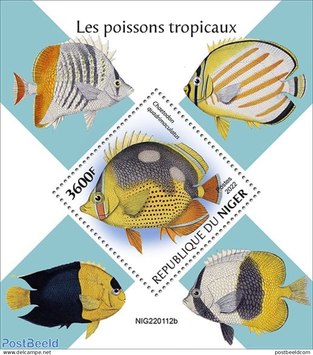 Niger 2022 Tropical Fishes, Mint NH, Nature - Fish - Peces