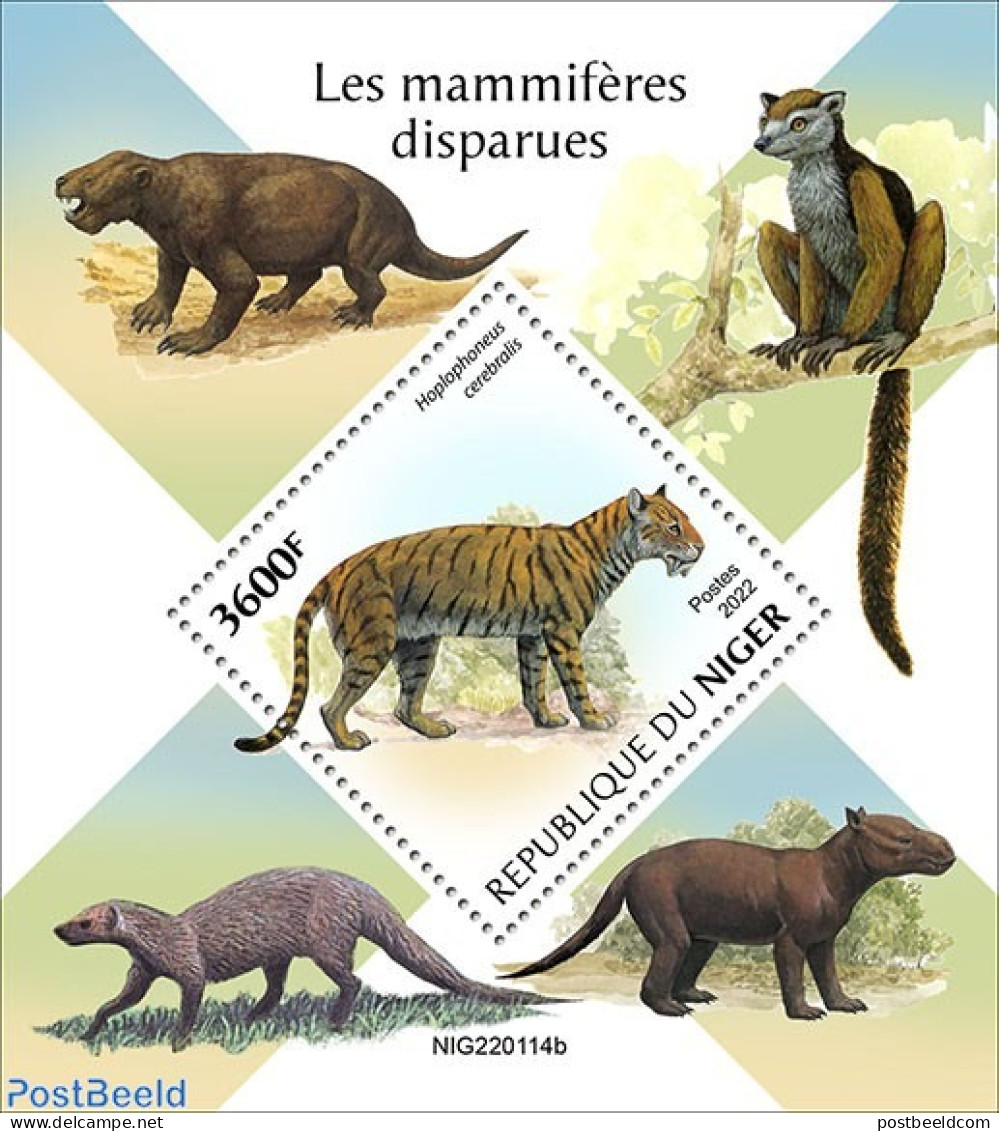 Niger 2022 Extinct Mammals, Mint NH, Nature - Animals (others & Mixed) - Niger (1960-...)