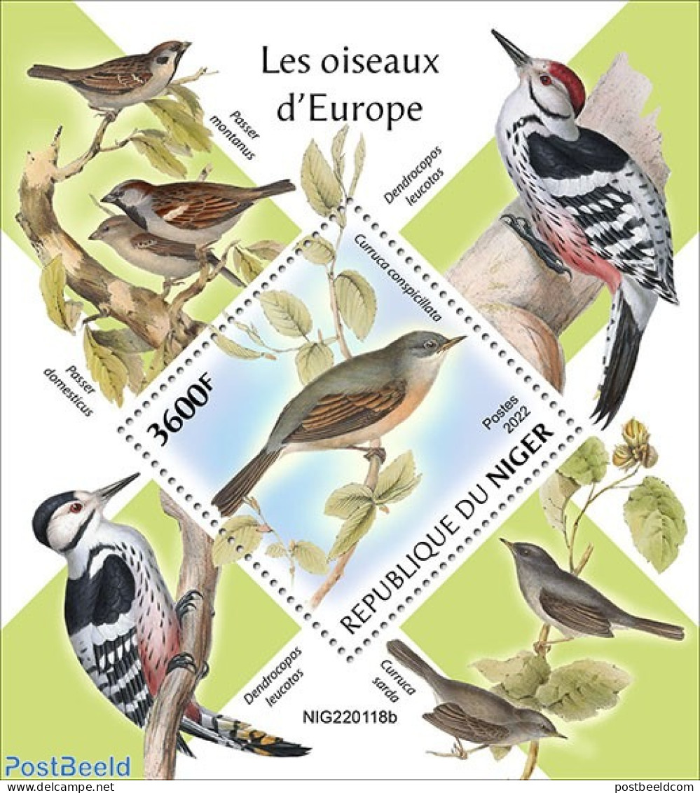 Niger 2022 European Birds, Mint NH, Nature - Birds - Niger (1960-...)