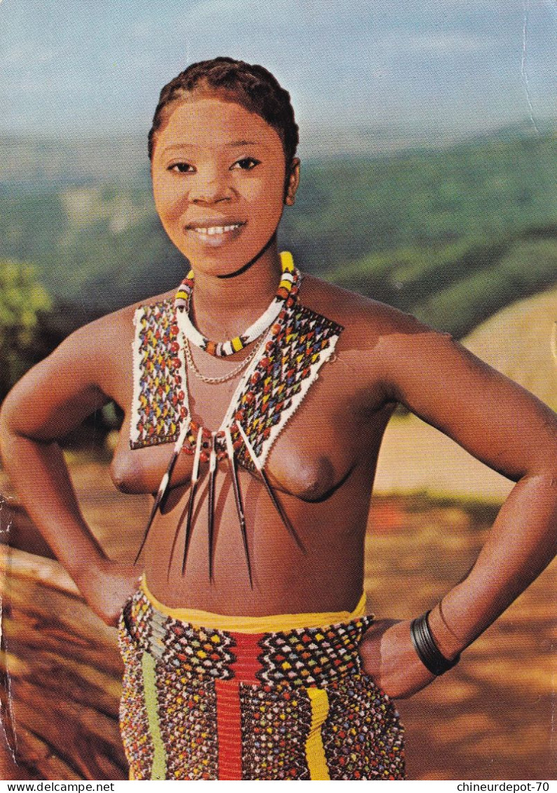 JEUNE FILLE ZOULOU Zulu Maiden Zoeloemeisie Natal South Africa Cachet Kempton - Frauen